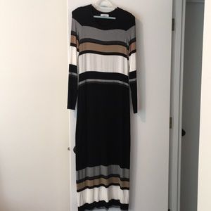 Anthropologie long sleeve maxi dress